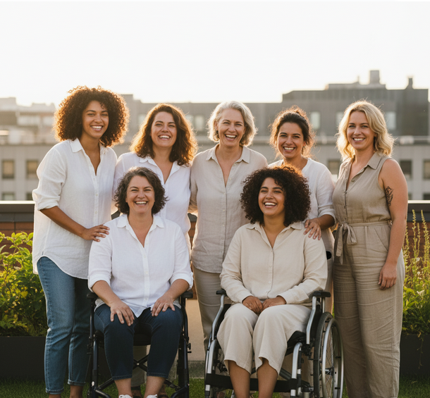 Diverse group of women showing body confidence and natural beauty
